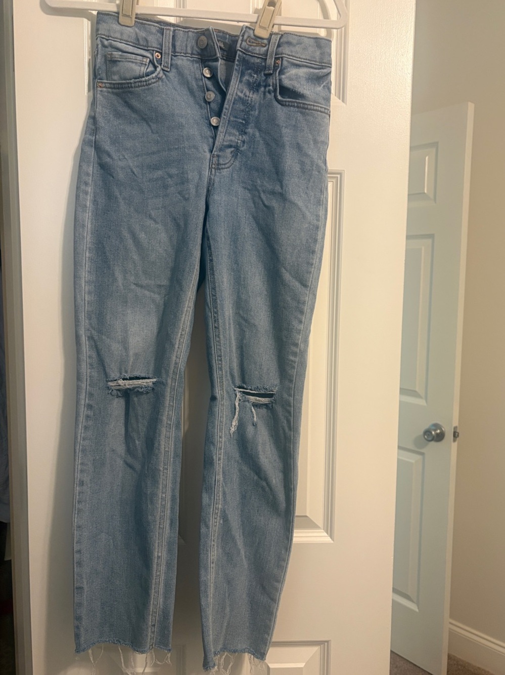 Wild Fable- Light Blue Women's High-Rise Distressed Jeans